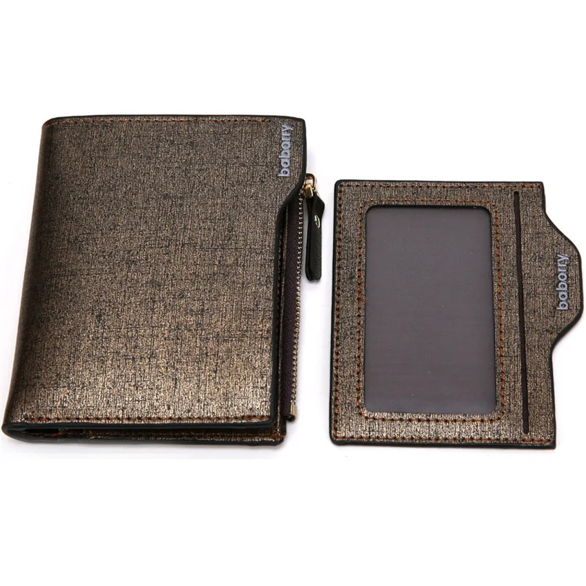 

New Men's Wallets Short PU Day Clutches Wallet Men Purse Male Card Holder Money Coin Slim Purses Pockets Fashion Small Thin W18