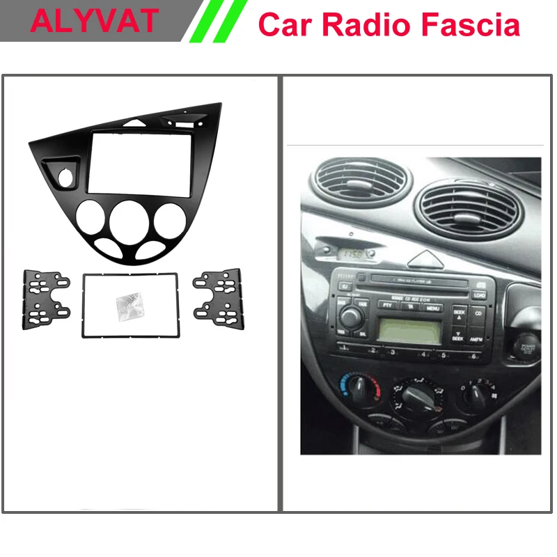 Черный двойной Din Автомобильный Радио фасции для 2006 Ford Fiesta Focus Европейский правый