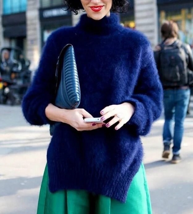 Новинка водолазка из натуральной норки кашемировые пуловеры женские топы