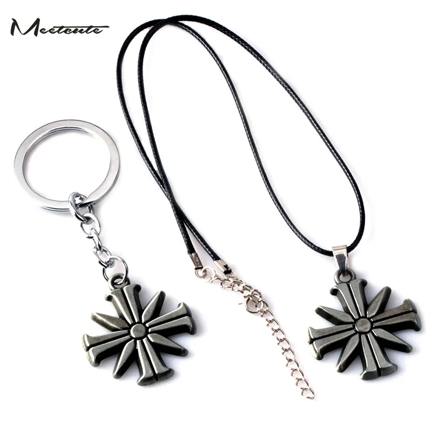Meetcute New Game Far Cry 5 Pendants Necklaces Eden's Gate Chocker Farcry 5 Cult Sunflower Keyring Game Fans Gift