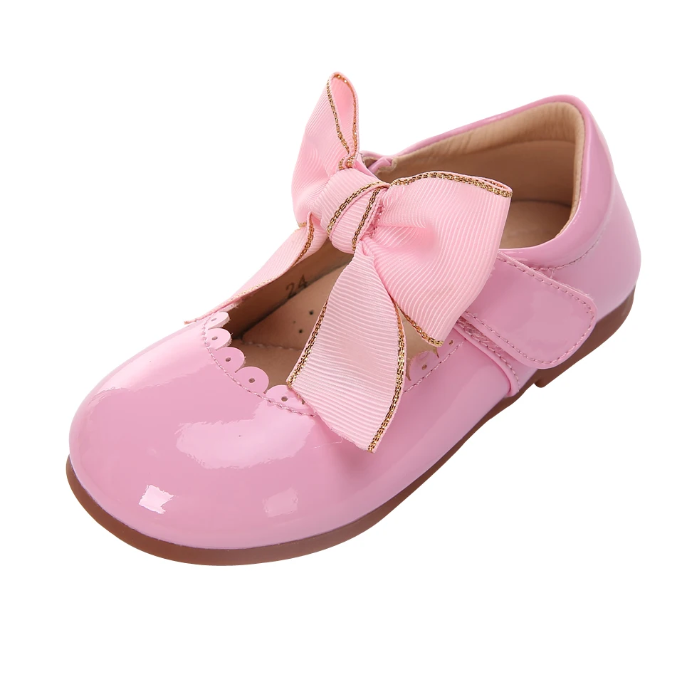 Cutestyles 5 цветов нашейный бант для девочек кожаная обувь на микрофибре принцесса детские туфли для девочек Дети ручной работы на плоской подошве(без коробки для обуви