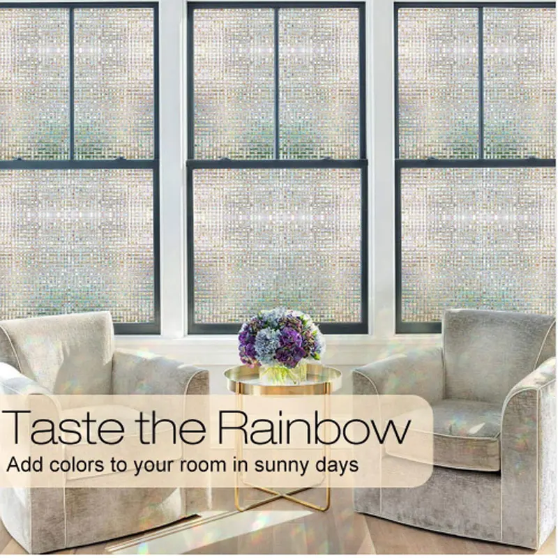 Мозаичная квадратная оконная пленка неадгезионная статическая