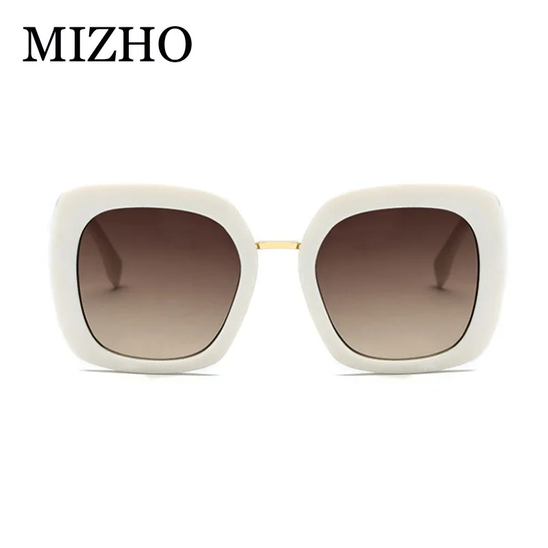 MIZHO, модные, зеленые, портативные, квадратные солнцезащитные очки, для женщин, Ретро стиль,, качество, градиентные, солнцезащитные очки, негабаритные, для девушек, фирменный дизайн