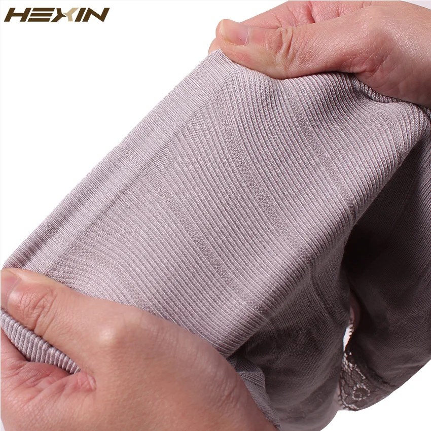 Модное тонкое женское нижнее белье HEXIN эластичное кружевное с высокой посадкой и