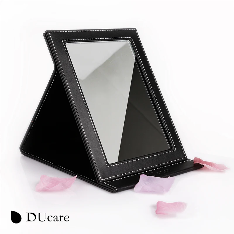 DUcare 1 шт. Новое корейское модное кожаное косметическое зеркало из искусственной