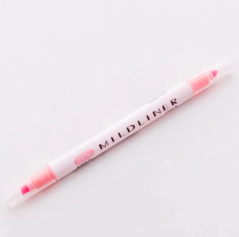 8 qian fen Милые 12 цветов ручки mildliner хайлайтер двойная двухглавая флуоресцентная ручка художественный маркер для рисования канцелярские принадлежности Школьные принадлежности - Цвет: 8 qian fen