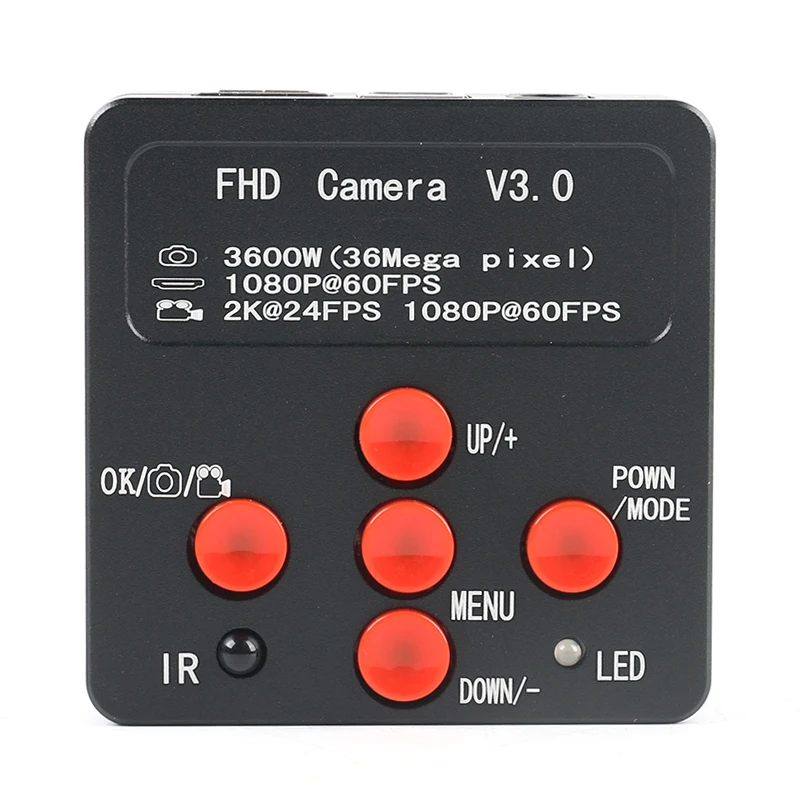 Промышленный Цифровой видеомикроскоп 1080P FHD 36 МП 2K HDMI USB зум 130X с креплением C |
