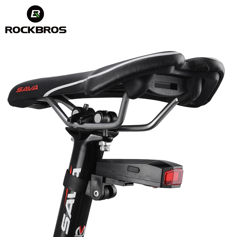 ROCKBROS Bicycle Rear Light Smart Taillight Anti-theft Alarm Remote Shock Sensor Safe Flash Cycling Equipment | Спорт и развлечения