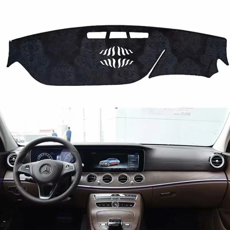 

Фланелевые коврики для приборной панели Mercedes-Benz E-Class W213 S213 E3300 E400 WAGON E200 E250, коврик в машину на заказ