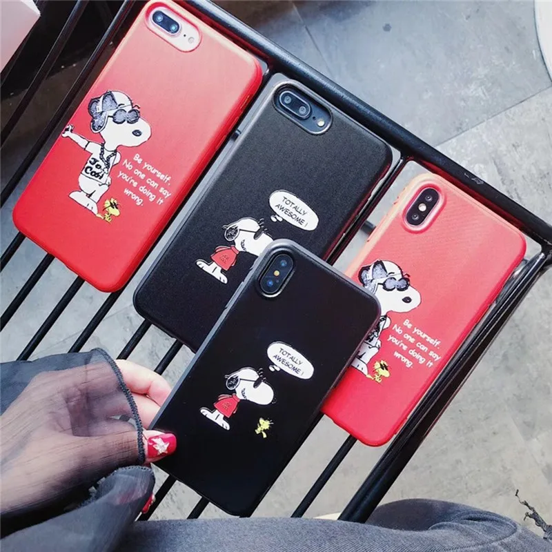 3D рельефные чехлы с рисунком собаки для телефона iphone 7 8 Plus 6 6s Coque мультфильм