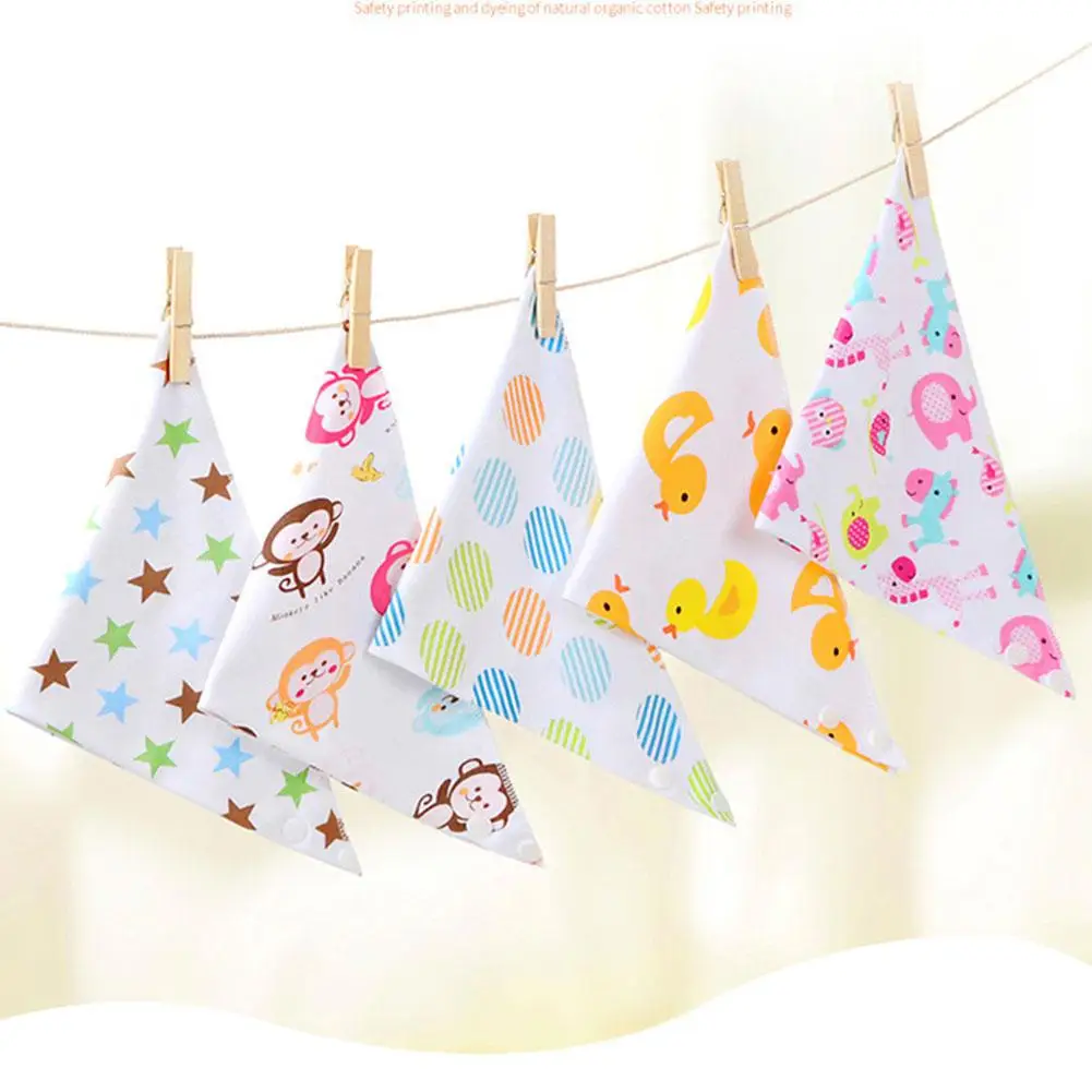 Хлопковые нагрудники с двойной пуговицей и рисунком для маленьких мальчиков