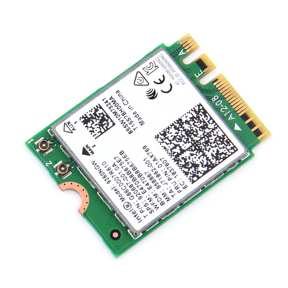Двухдиапазонный беспроводной-AC 9260 для Intel 9260NGW NGFF 802.11ac MU-MIMO 1730 Мбит/с 1,73 Гбит/с WiFi+ Bluetooth 5,0 Карта подходит для Windows 10