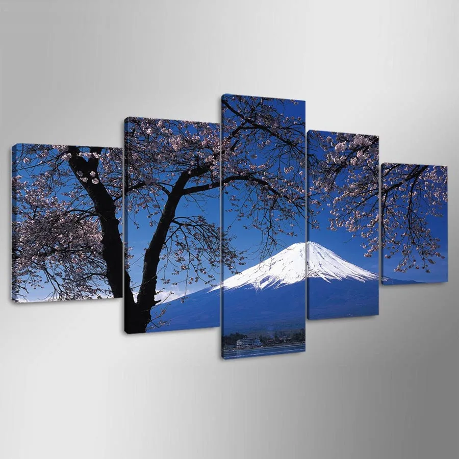 5 панель HD Печать картины самые красивые вулканы в мире холст домашний декор