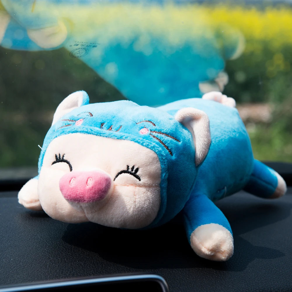 Car Ornament Bamboo charcoal Smelly Remover Cute Pig Cartoon Pillow Auto Air Freshener Dashboard Decor styling Decoration gifts |