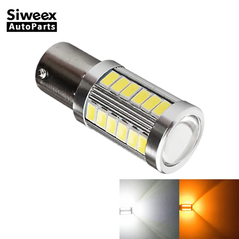 

1 шт., Автомобильные светодиодные лампы BAU15S 1156 PY21W 33 SMD 5730