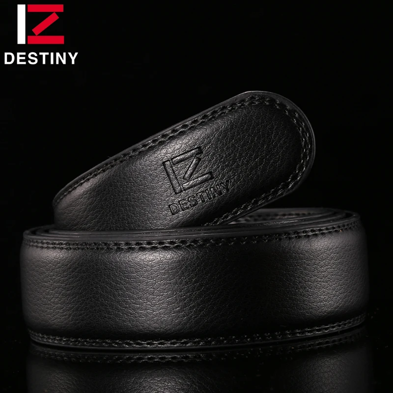 DESTINY высокого качества Натуральная кожа ремень без пряжки брендовая