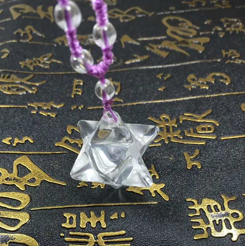 Beads pendant Натуральный камень кварц белый Хрустальный подвесной светильник маятник merkaba Подвески чакра pendule подвеска целебная с бисером кулон - Окраска металла: Beads pendant
