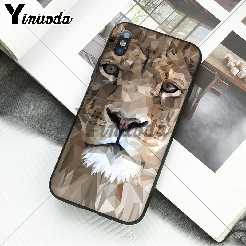 Yinuoda животное Король тигр и Лев шаблон мягкий чехол для телефона из ТПУ для iPhone X XSMAX 6 6S 7 7plus 8 8Plus 5 5S XR 11 11pro 11promax - Цвет: A12