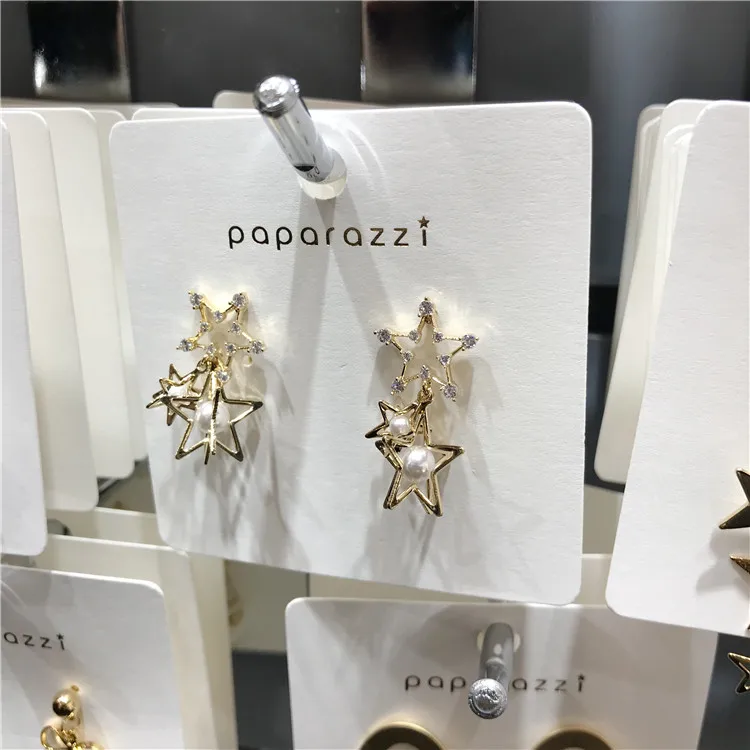

MENGJIQIAO 2019 Summer Style New Korean Crystal Star Simulated Pearl DropEarrings For Women Fashion Gold Color Pendientes Gifts