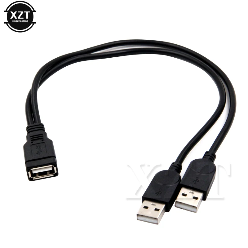 Высококачественный USB 2 0 и кабель с двойным разветвителем переходник разъемом