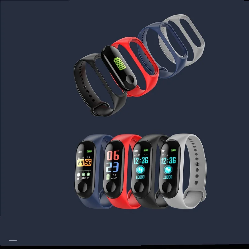 Смарт браслет M3 Plus с цветным экраном диагональю 0 96 дюйма и