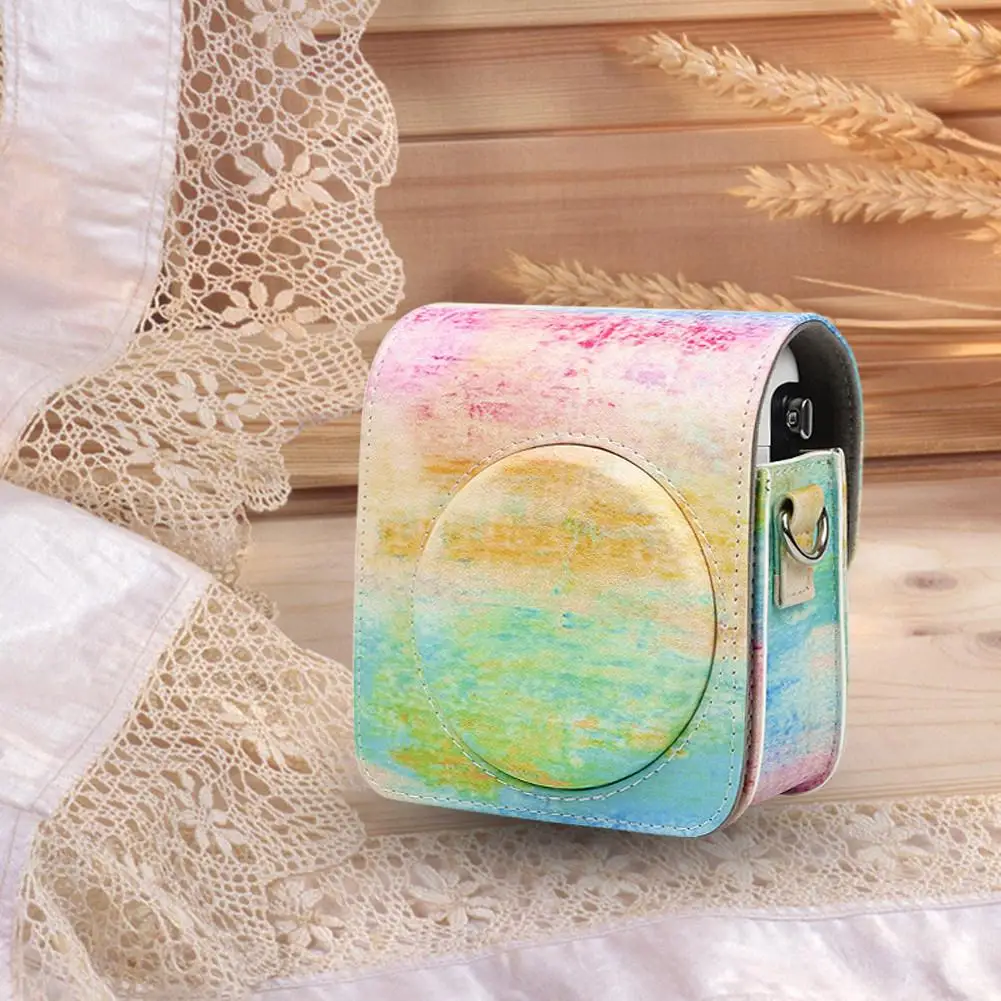 Чехол-сумка из искусственной кожи, противоударный чехол для Fujifilm Instax Mini70 Mini 70 Mini90, чехол для камеры моментальной печати с плечевым ремнем