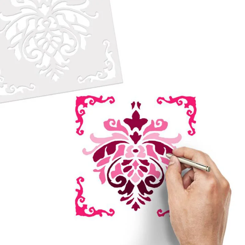 Кружевная линейка для рисования многоразовый декоративный кружевной трафарет с