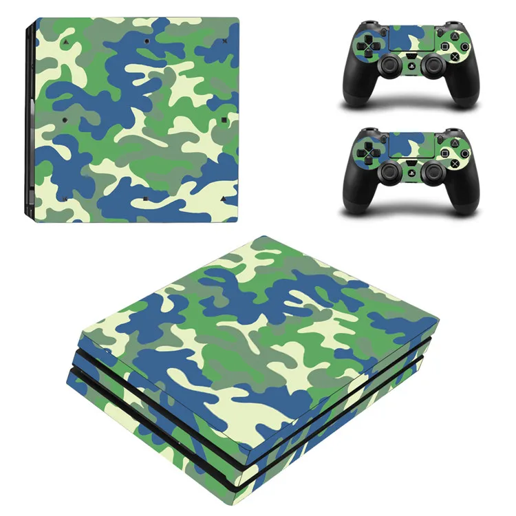 Новая камуфляжная Виниловая наклейка для sony Playstation 4 Pro консоль+ 2 шт контроллер наклейка для PS4 Pro