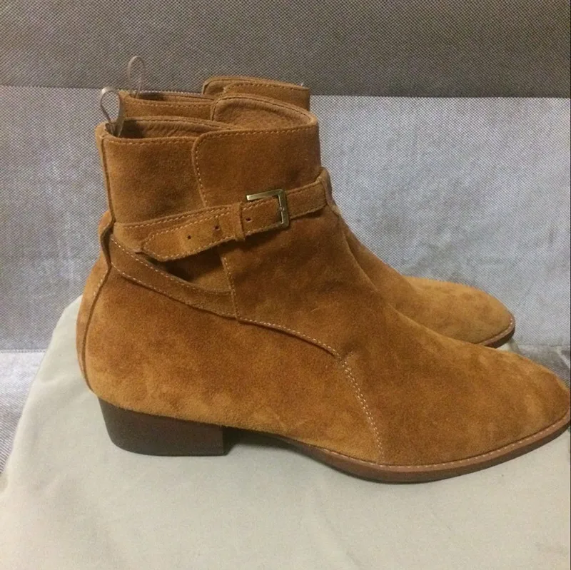 Мужские классические замшевые ботинки SHOOEGLE байкерские в байкерском стиле