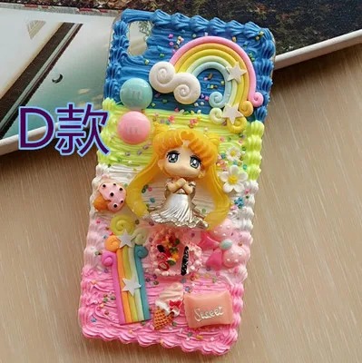 Sailor Moon D 3D чехол ручной работы для samsung S10 plus S9/S8+ кремовый Сейлор Мун чехол для телефона «сделай сам» Galaxy Note 8/9 заказной крем конфетный подарок для девочки - Цвет: Sailor Moon D
