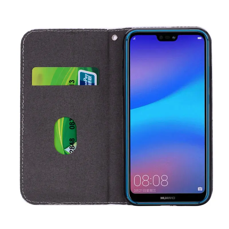 Флип-чехол для Huawei Nova 3i яркий чехол чехол-кошелек смартфона Nova3i армированный