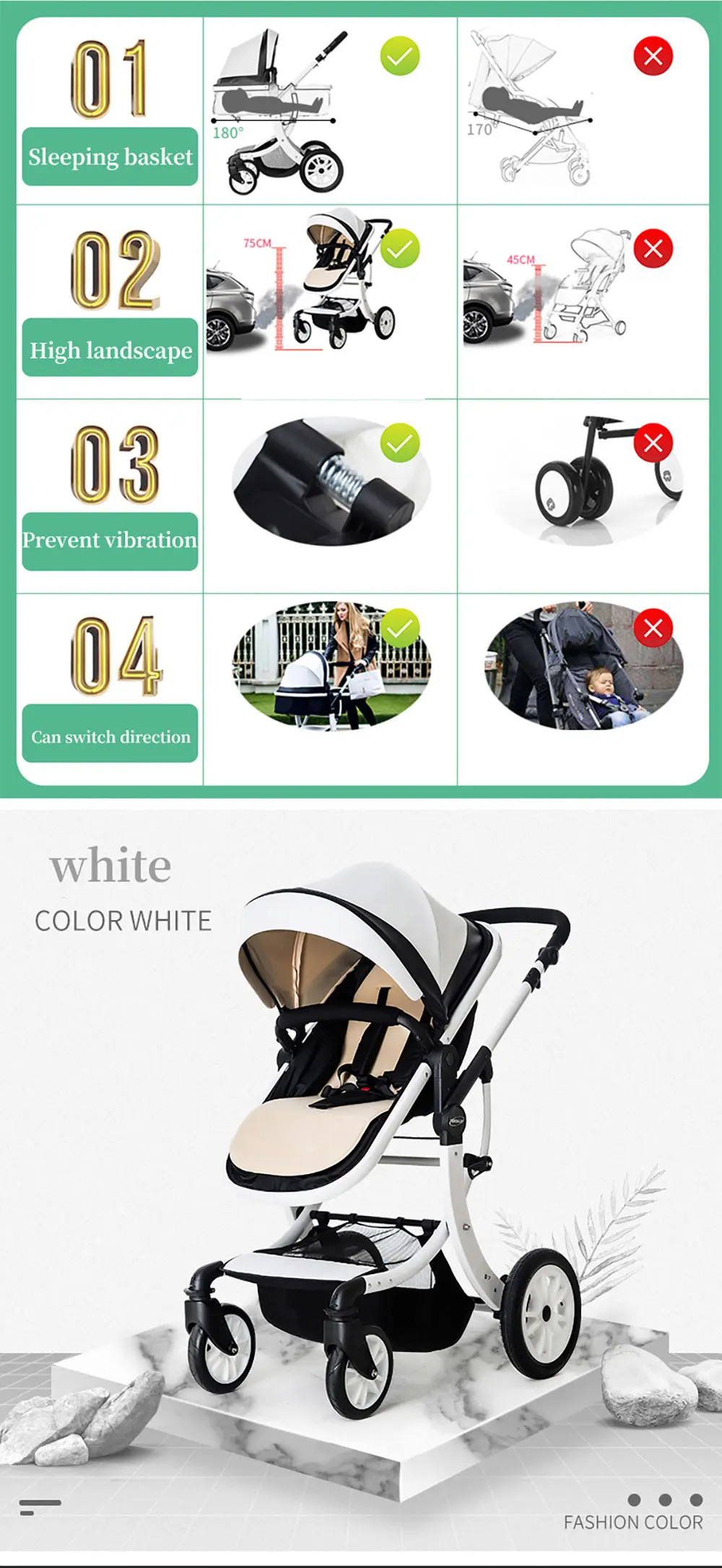Роскошная детская коляска babyfond, 3 в 1, Модная европейская коляска, костюм для менти и сидения