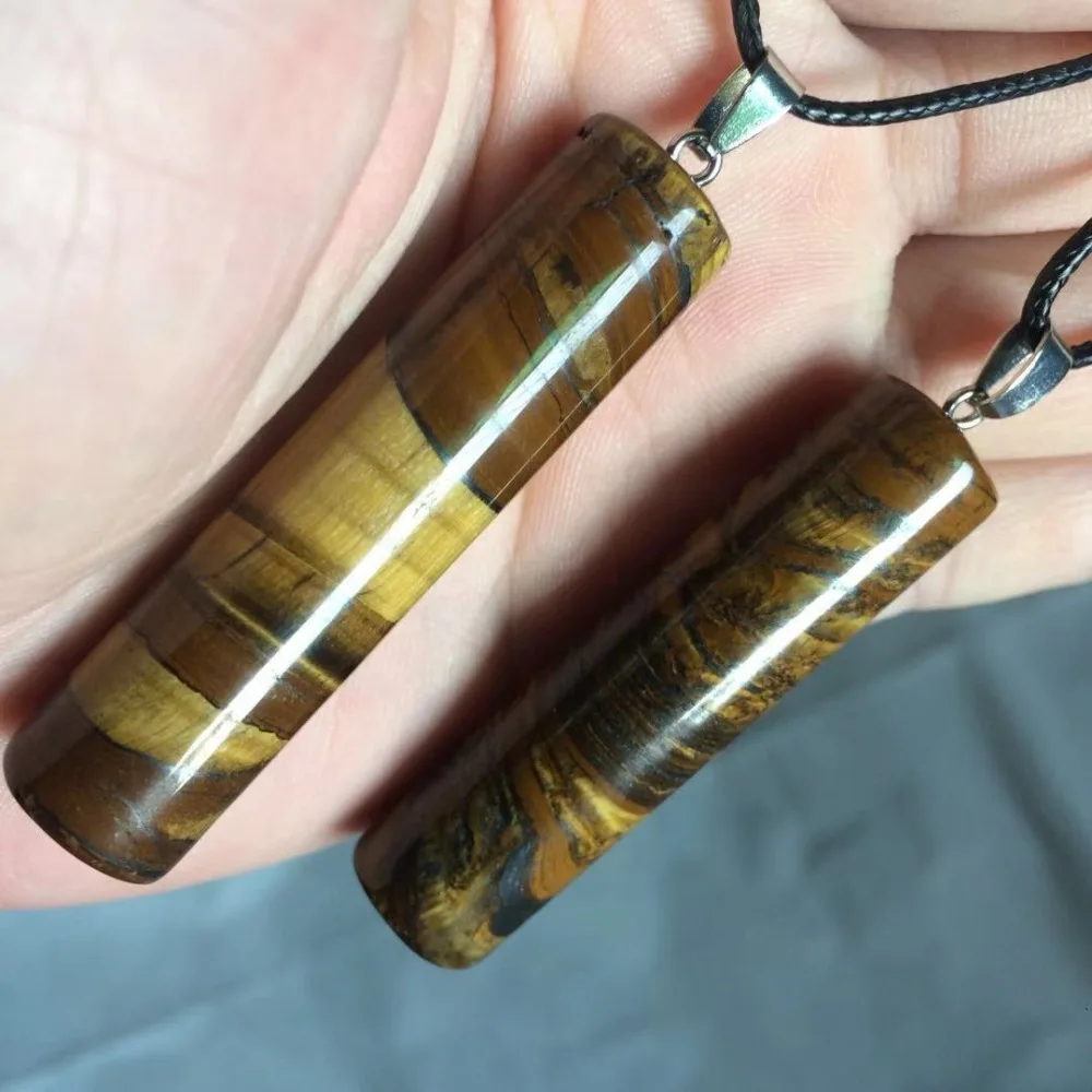 Натуральный камень тигровый глаз кулон натуральная жемчужная цепочка Кулон для мужчин для женщин оптом