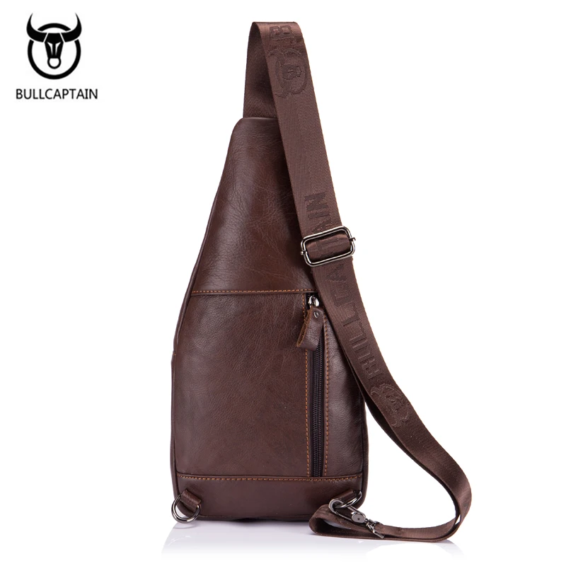Сумка нагрудная BULL CAPTAIN Мужская винтажный мессенджер известного бренда портфель