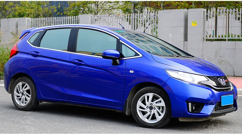 Lsrtw2017 304 нержавеющая сталь окна автомобиля планки для honda fit honda jazz 2008 2009 2010 2011 2012 2013