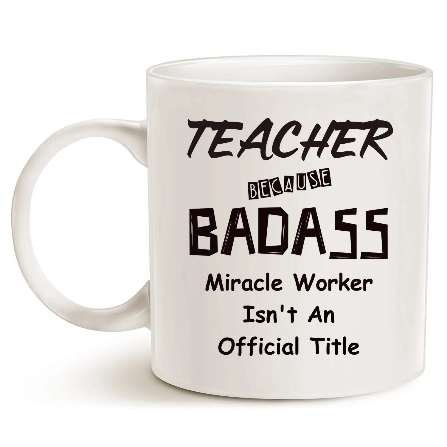 Рождественские подарки забавная кофейная кружка для учителя потому что Badass Miracle