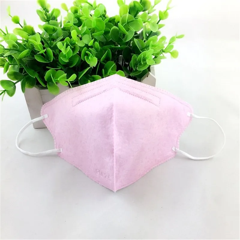 Pink 5 шт маски Костюм складной Тип нетканых материалов пыле Antifogging красивые PM2.5 одноразовые для рта нос оздоровительные маски - Цвет: Pink
