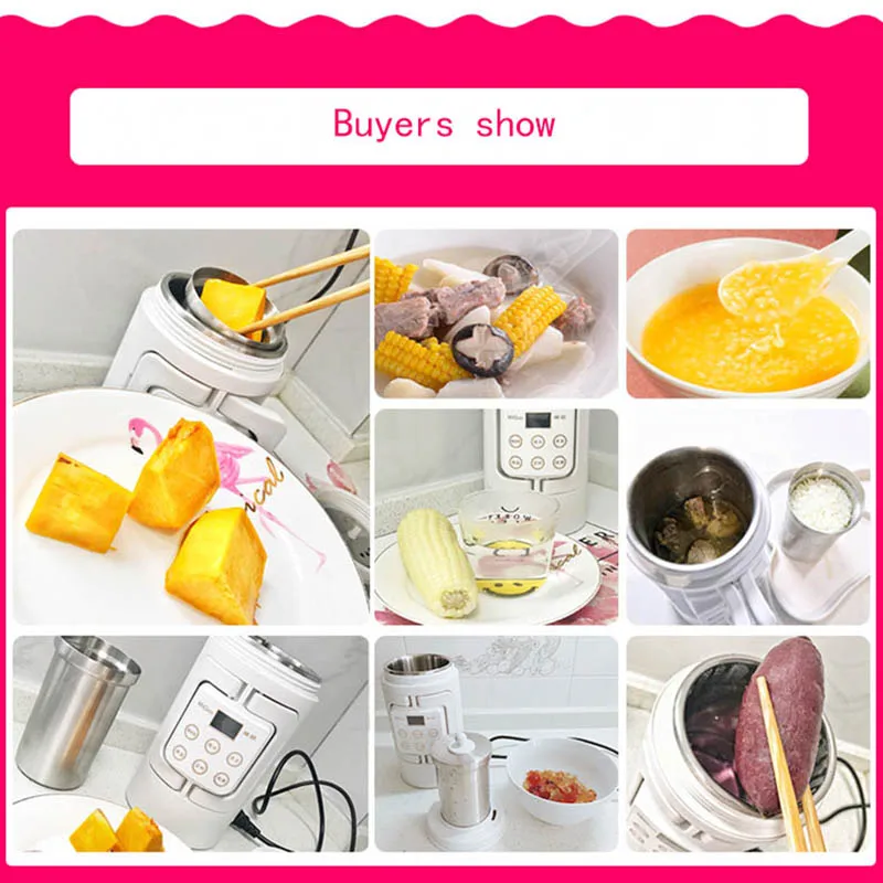 110V/220V электрический чайник Multifuncation Портативный путешествие складной