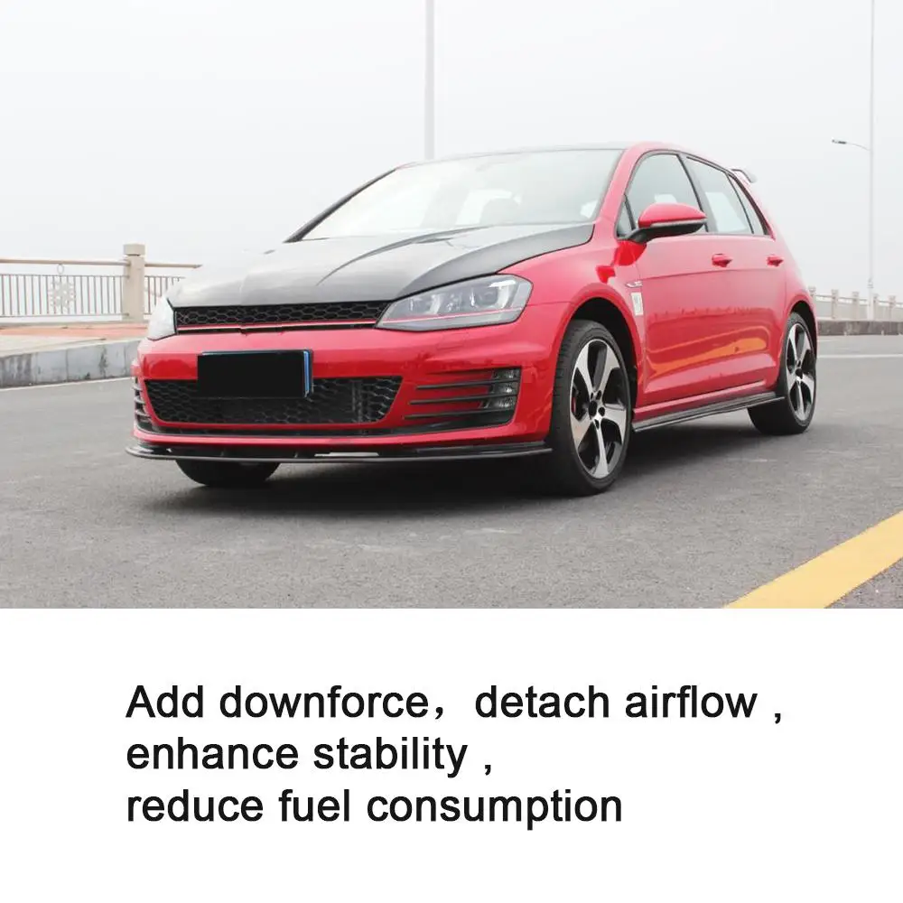 Спойлер для переднего бампера из углеродного волокна разветвитель VW Golf 7 VII MK7 GTI