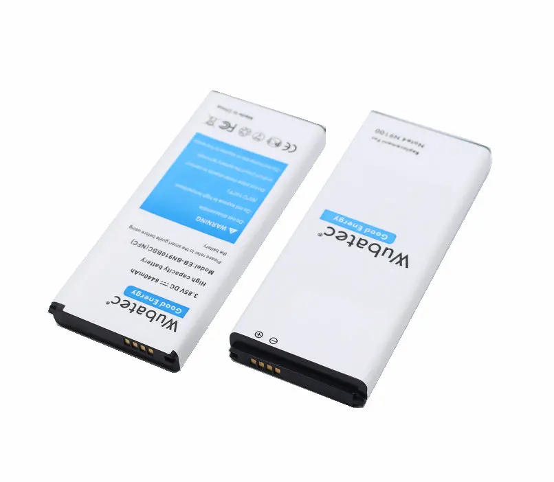 Wubatec 2x Note 4 Аккумулятор NFC 6440 мАч для Samsung Galaxy Note4 N910F N910C N910V N910T N910G + чехол EB-BN910BBE