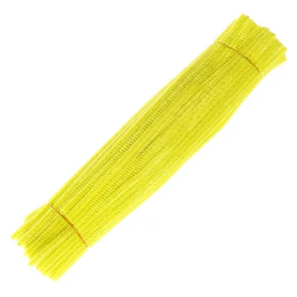Yellow as picture 200 шт 300x6 мм металлический блеск стебли синели, очистители труб Детская плюшевая обучающая игрушка ручной работы DIY - Цвет: Yellow as picture