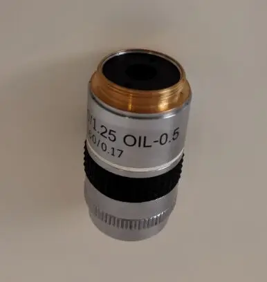 Научный микроскоп объектив Darkfield 100X/1 25 160/0.17 план масла с Iris Diaphragm-RMS4/5