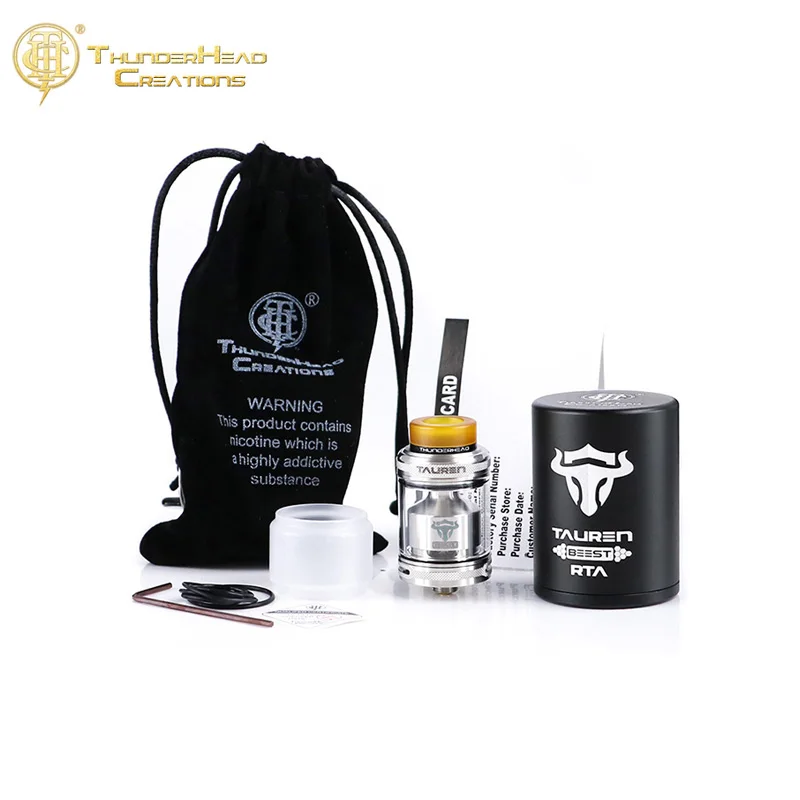 Оригинальные творения ThunderHead Tauren Beest 24 мм RTA 2 мл/4 5 мл одна/двойная катушка Vape