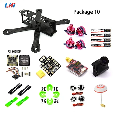LHI RC drone frame kit 220 мм omnibus f4 управление полетом DX2205/2306 бесщеточный двигатель Airbot wraith 35A ESC Квадрокоптер с камерой - Цвет: Package 10