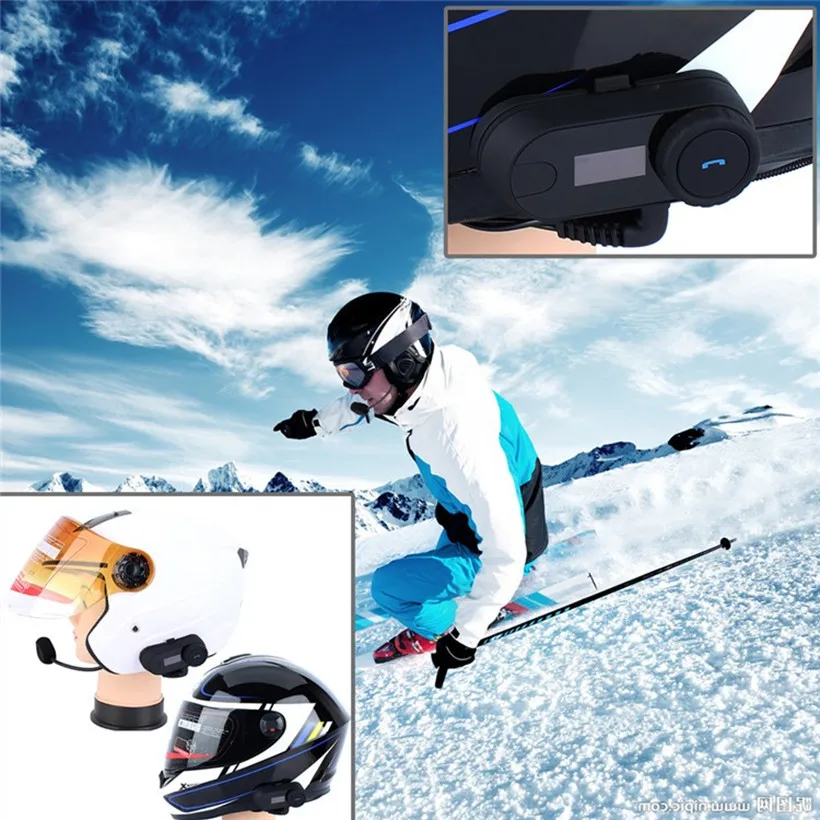 Гарнитура Freedconn FDC мотоциклетная с поддержкой Bluetooth FM радио и ЖК экраном 2 шт.|helmet
