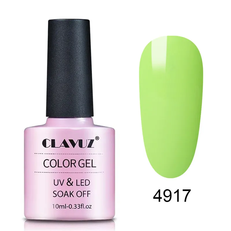 017 CLAVUZ Macaron UV светодиодный Полупостоянный долговечный Гель-лак черный белый чистый Цвет Гель-лак для ногтей 10 мл - Цвет: 017