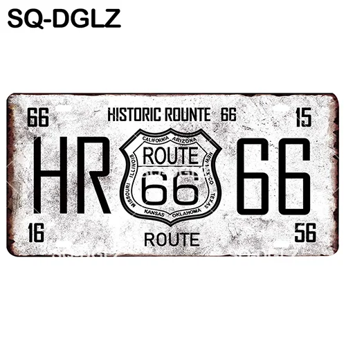 [SQ-DGLZ] Route 66 номерной знак Настенный декор мать дорога Олово знак США дорога металлическая картина "знак" таблички плакат - Цвет: 0612
