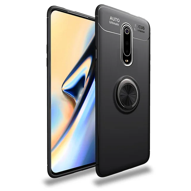 Black Роскошный защитный чехол для Xiaomi mi 9 T, чехол с магнитным кольцом, силиконовый чехол для Xiaomi mi 9T mi 9T Pro, чехол s Fundas - Цвет: Black