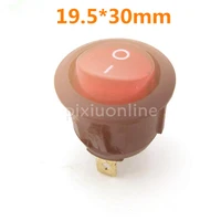 1pc red round toggle switch j196b with light on it two files three lead foot diy circuit making free shipping ru sell at a loss