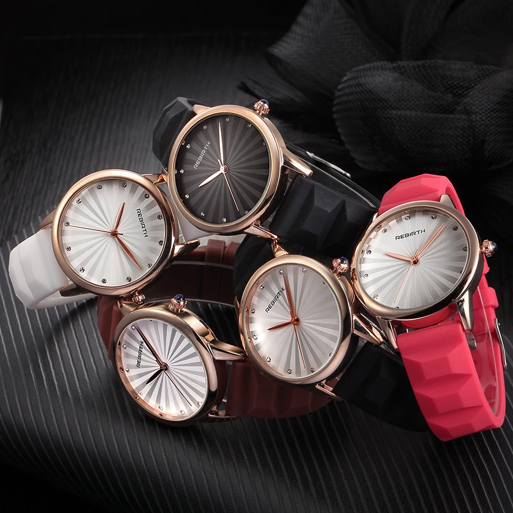 Часы наручные женские с силиконовым ремешком повседневные аналоговые кварцевые